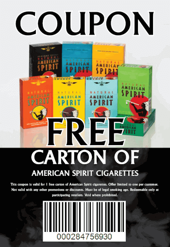 1 Free Carton Coupon